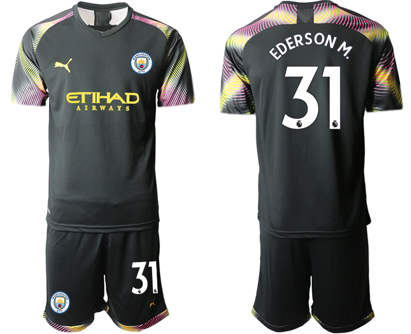 Men 2020-2021 club Manchester City goalkeeper black #31 Soccer Jerseys